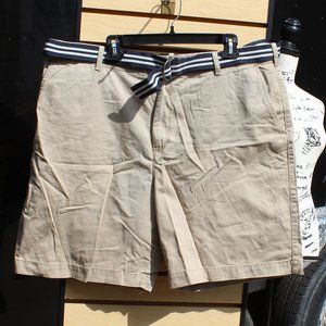 Izod Men's Khaki Shorts w/ Belt - Size 42